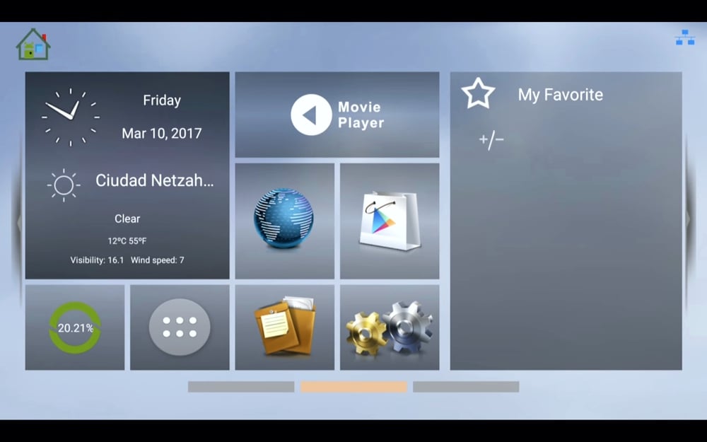 Start, úvodní obrazovka a první nastavení