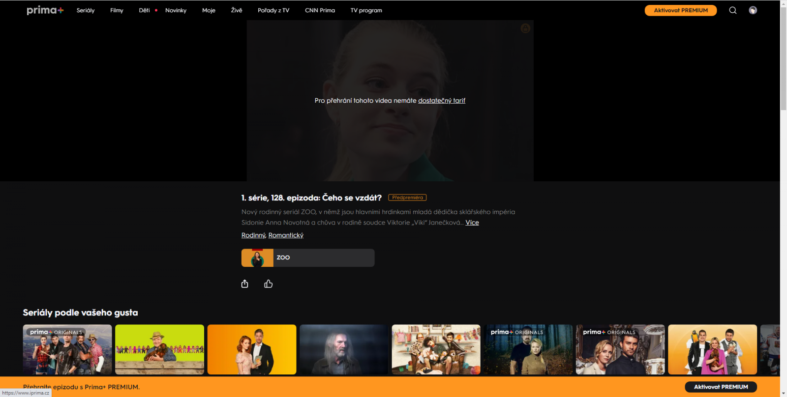 Modrý kód a ZOO na Prima+