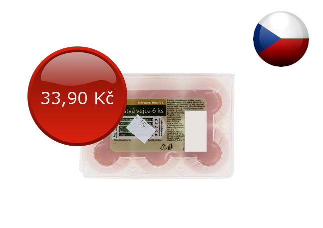 6 kusů vajec A