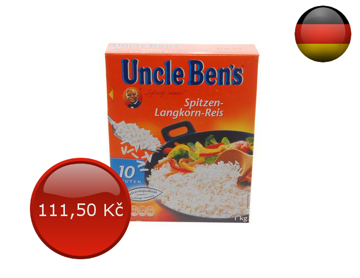 Rýže Uncle Bens, cena za 1 kg