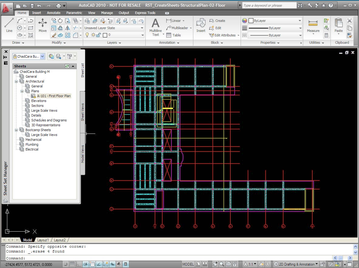 Prostředí nejnovější verze programu Autodesk AutoCAD 2010.