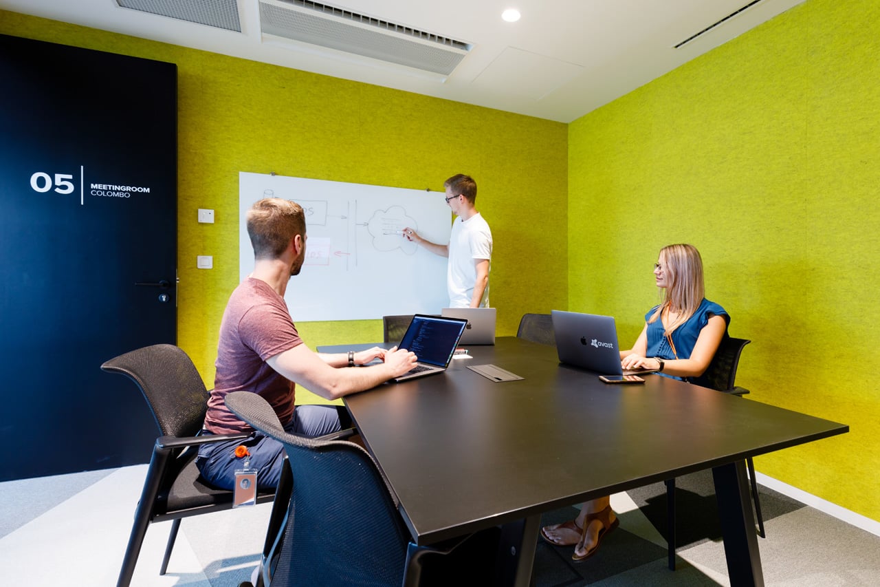 Avast a jeho kanceláře v objektu Vlněna v Brně