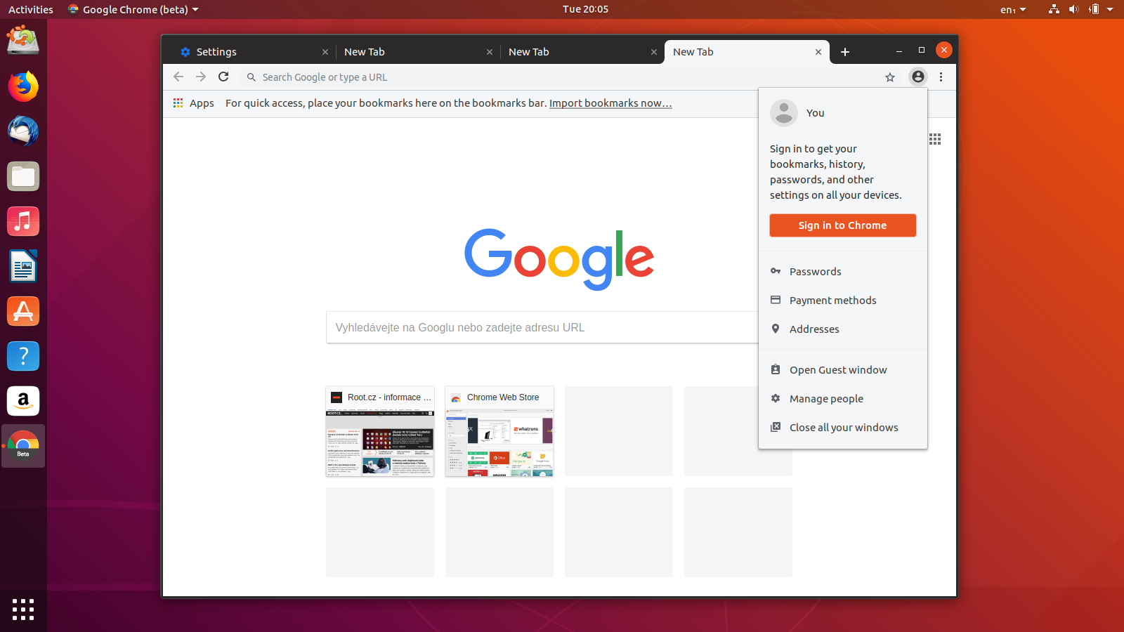 Změnila se rovněž podoba přihlášeného uživatele. Už neuvidíte jméno v samostatném tlačítku, ale obrázek. Stejně jako na webech Google.