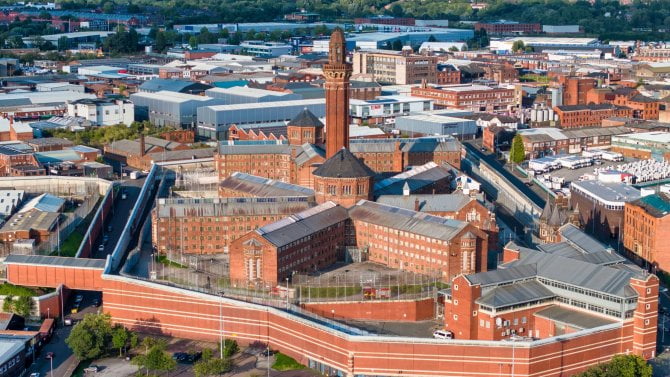 Vězení v britském městě Manchester