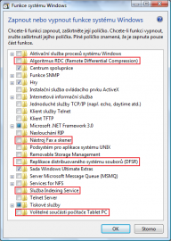 Zapnout nebo vypnout funkce systému Windows
