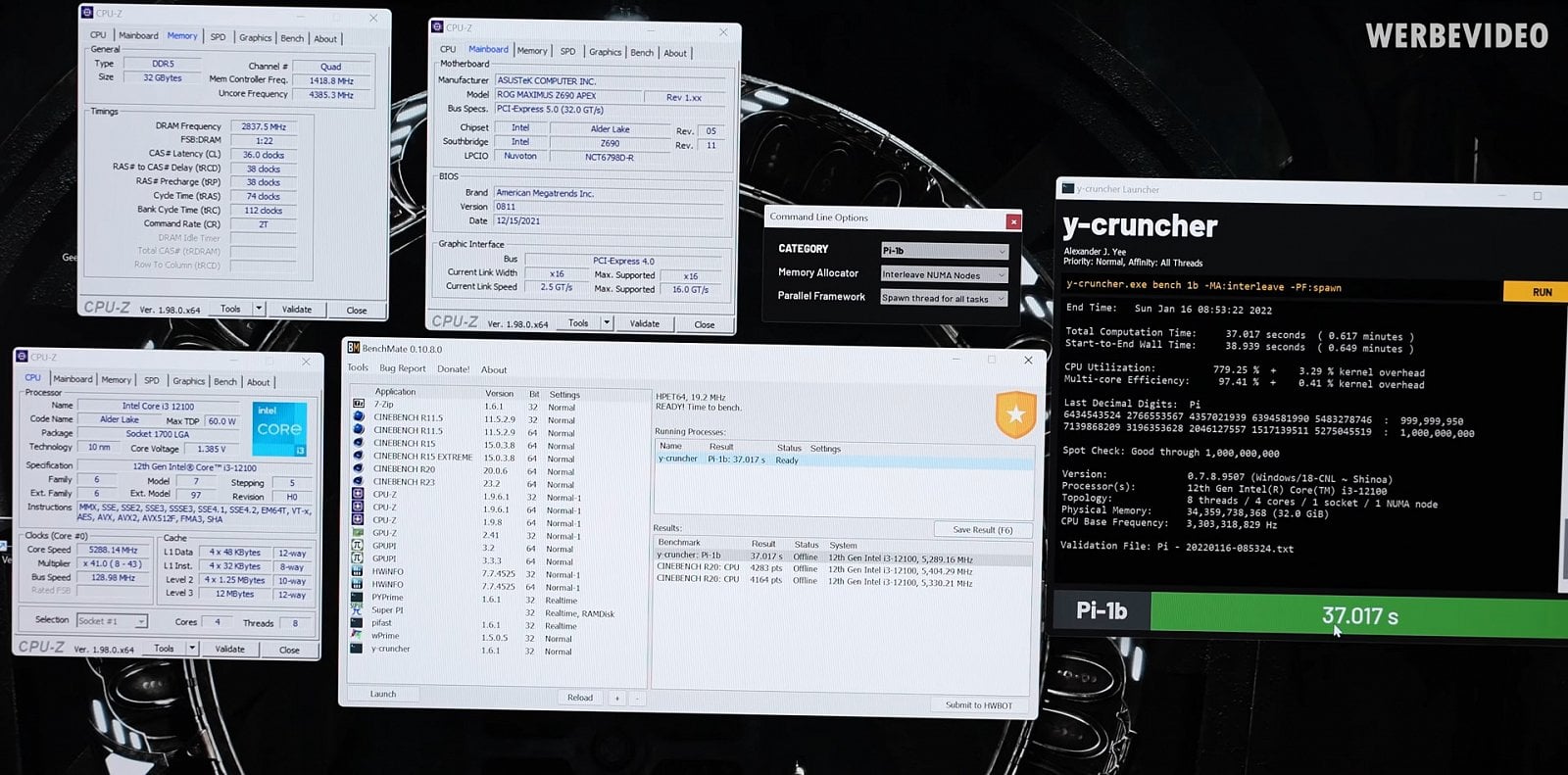Přetaktování zamčených procesorů Alder Lake pomocí BCLK OC - testy výkonu