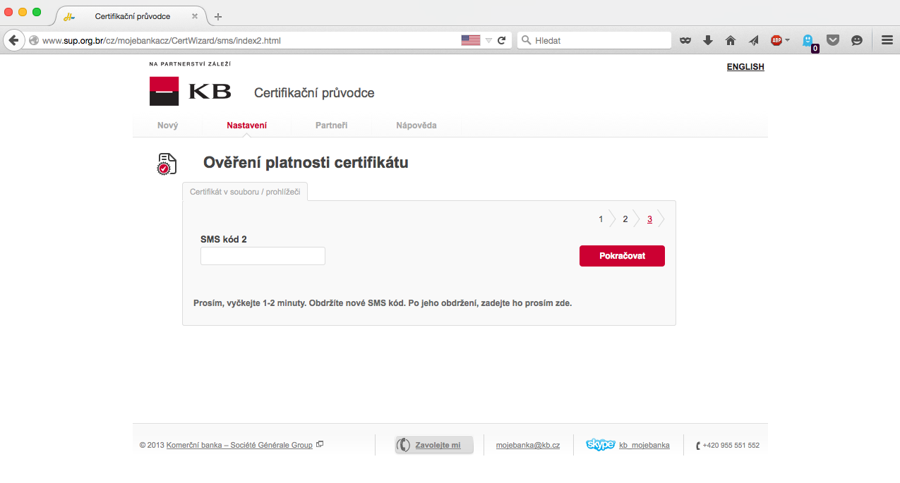 Phishing směrovaný na klienty Komerční banky a internetové bankovnictví Mojebanka