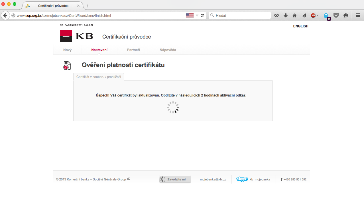Phishing směrovaný na klienty Komerční banky a internetové bankovnictví Mojebanka