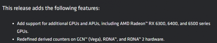 Radeon RX 6300 vyzrazen v changelogu AMD GPU Performance API