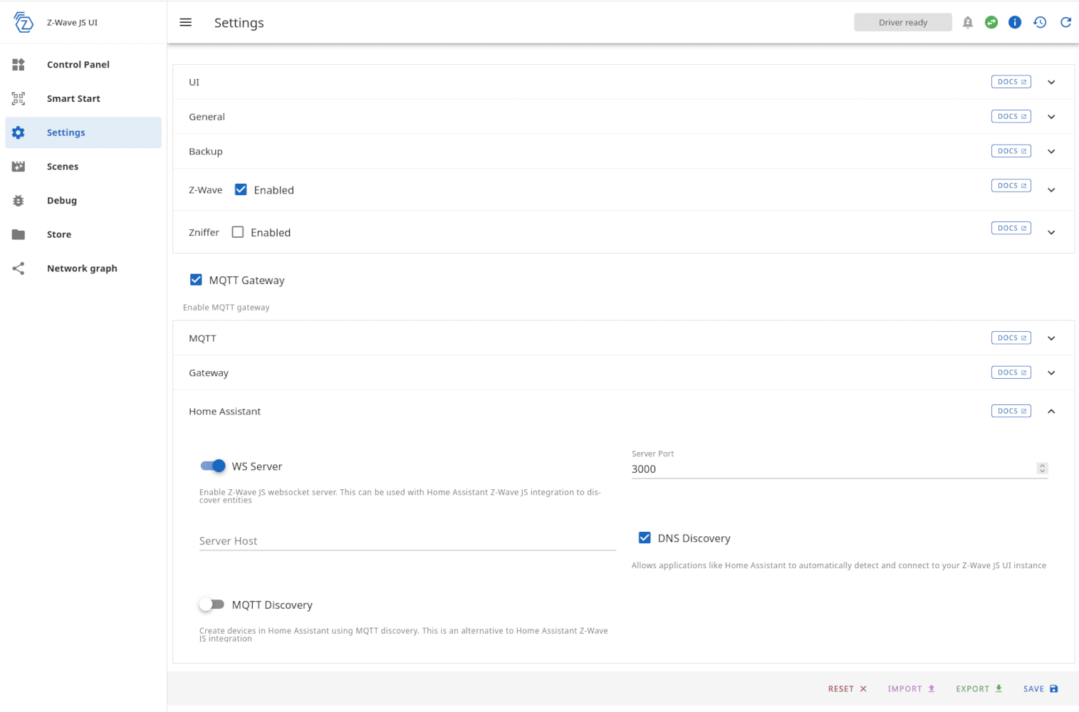 Home Assistant Z-wave