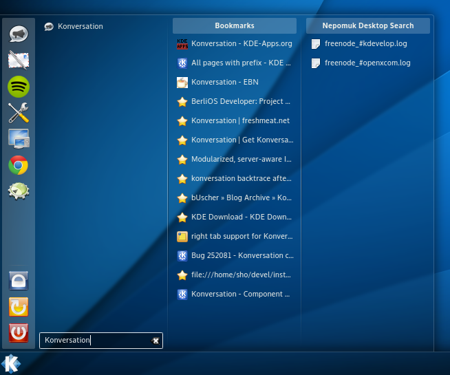 kicker menu KDE