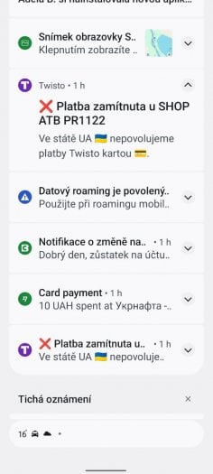 Na Ukrajině nelze platit platebními kartami od Trading 212/Paynetics (Mastercard) a od Twisto (Mastercard). (2. 09. 2025)