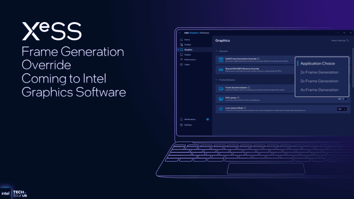 Technologie Intel XeSS 3 s vícenásobným generováním snímků