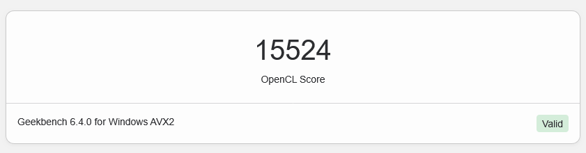 Vzorek GPU Lisuan G100 v Geekbench