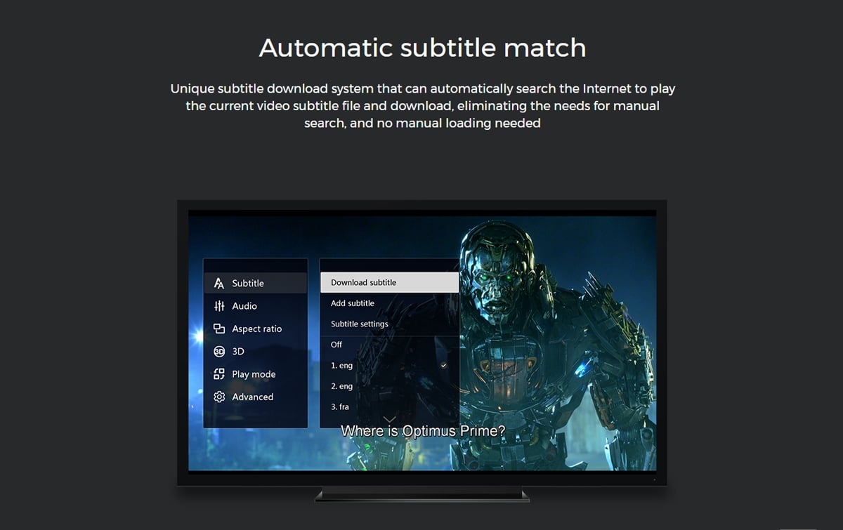 Zidoo Media Center - Titulky