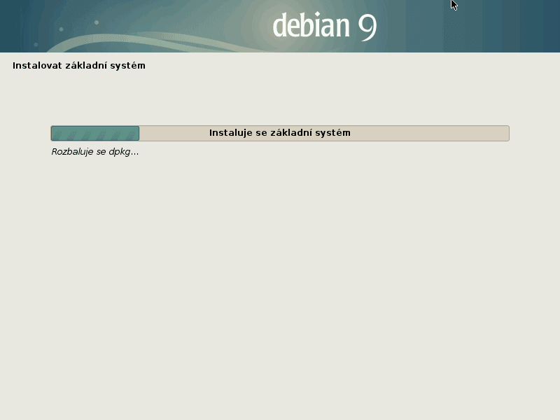 Instalace minimálního systému.