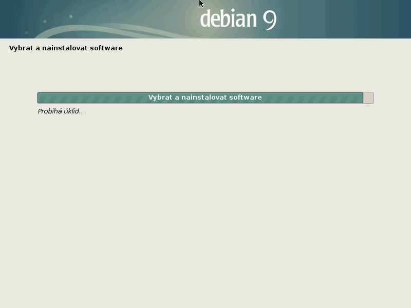 Dokončení instalace.