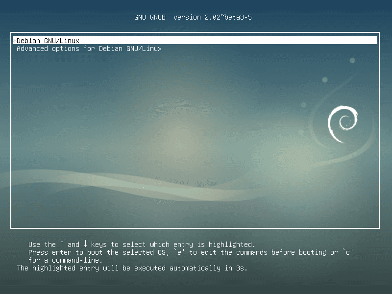 Zavaděč nainstalovaného systému.