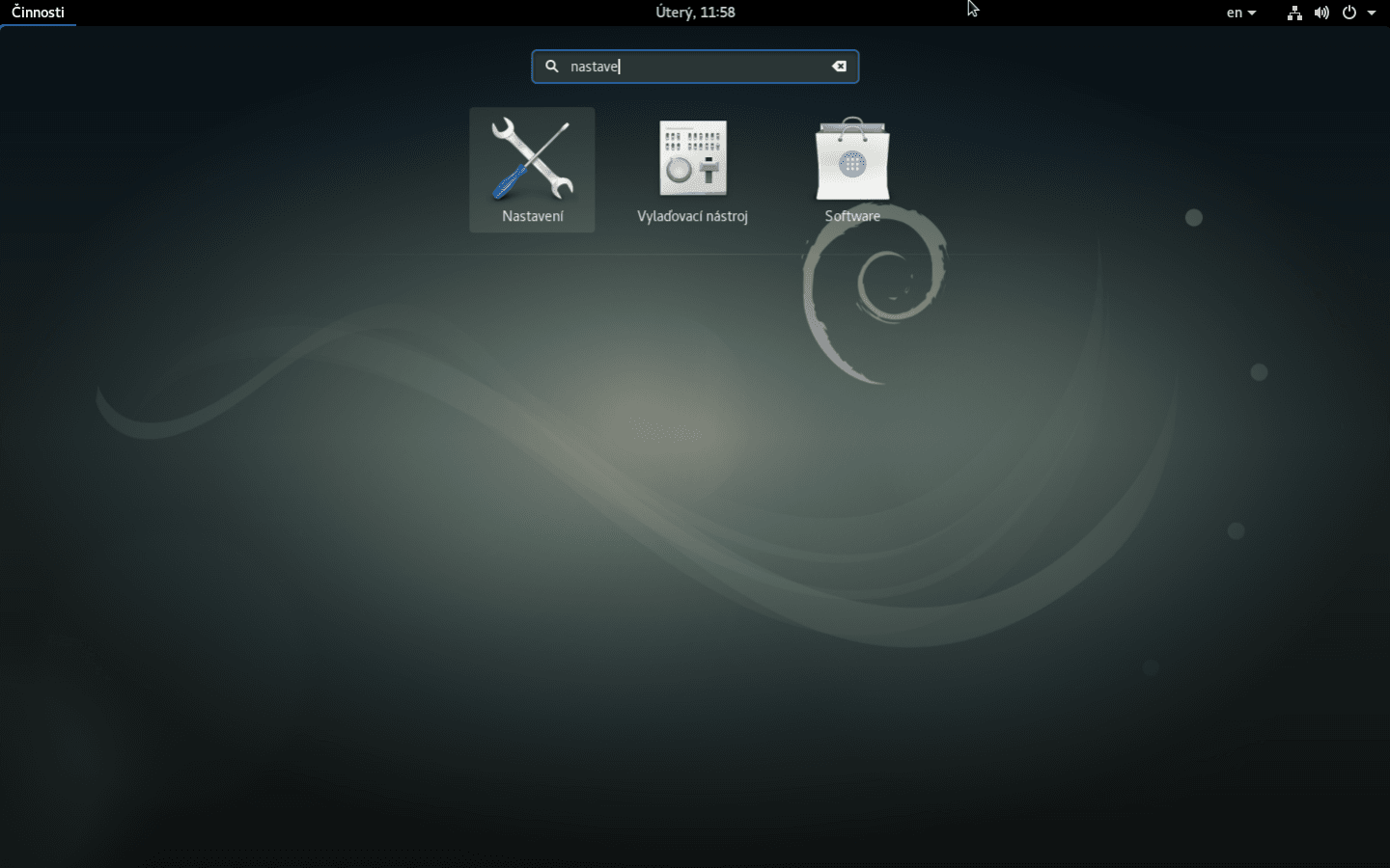 Vyhledávání mezi aplikacemi.