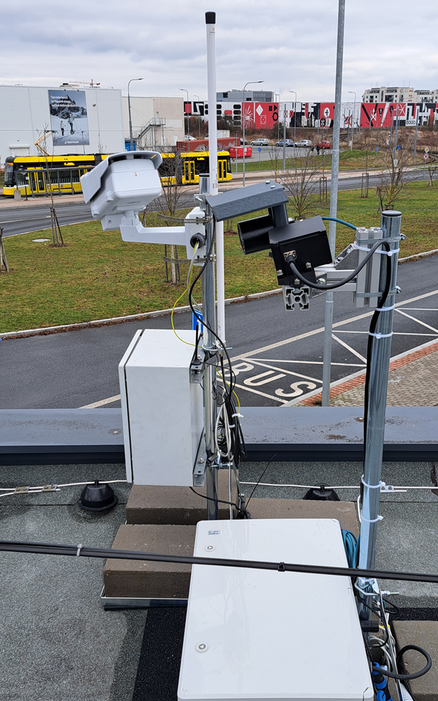 Detekční kamera a Lidar na zastávce v Plzni