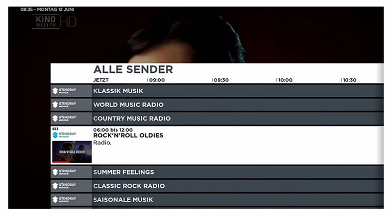 Giga TV - Programový průvodce a práce s ním