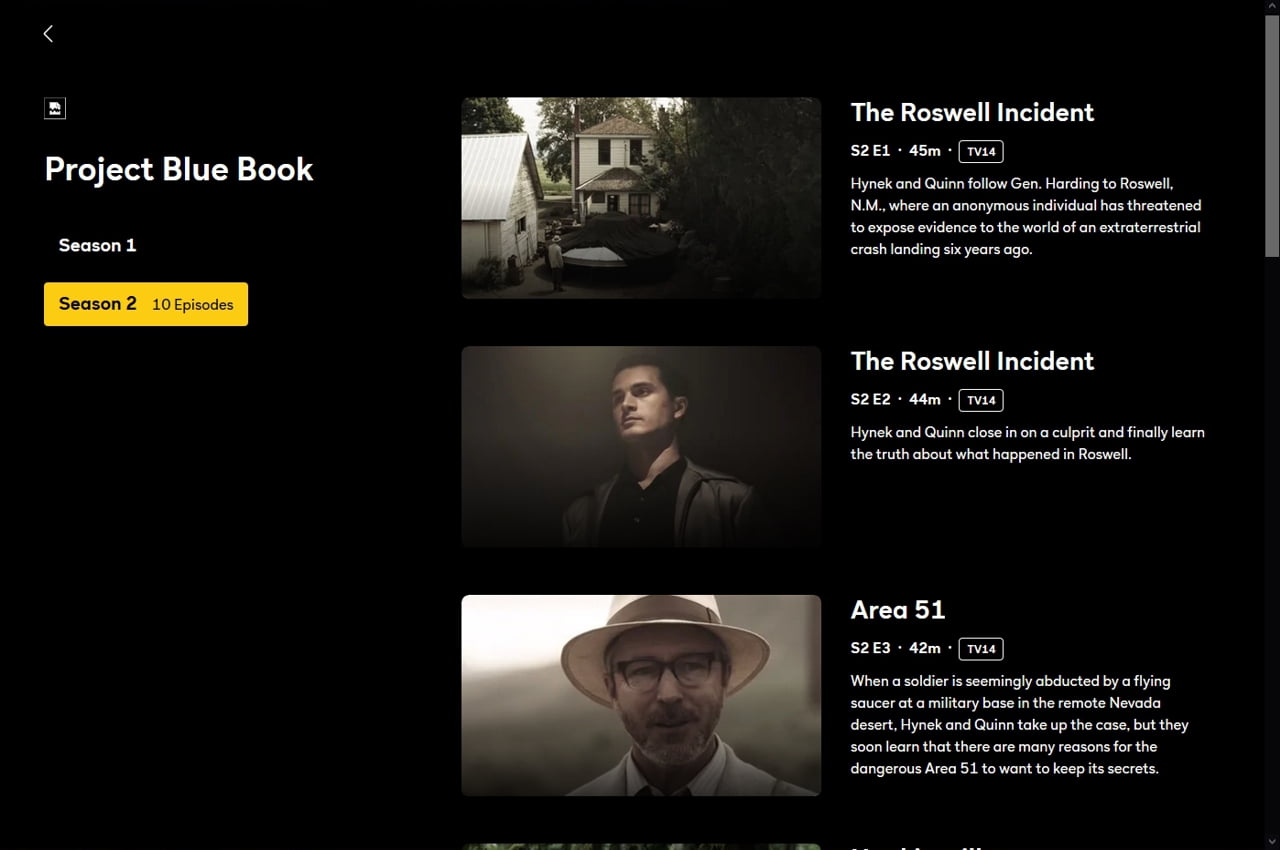 Peacock: Přehrávání pořadů z videotéky