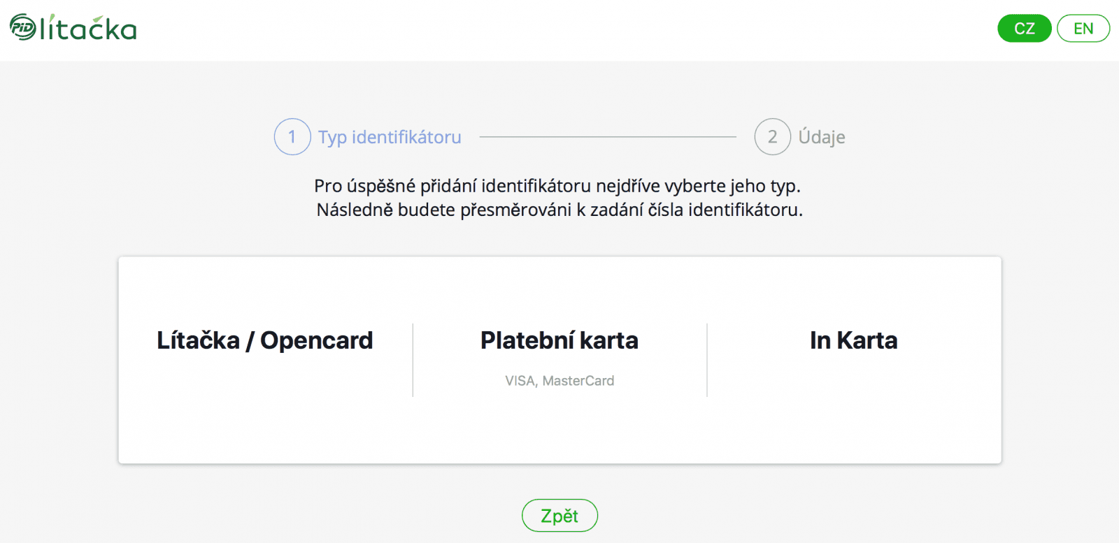 PID Lítačka: Nahrání jízdného na platební kartu