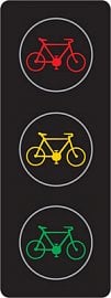 Světelný signál S 10 Tříbarevná soustava se signály pro cyklisty