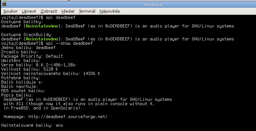 Salix: balíčkovací systém