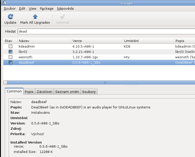 Salix: balíčkovací systém