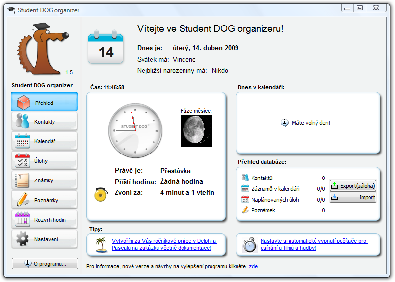 <p>Opravdu potřebuje student informace o fázi Měsíce?</p>