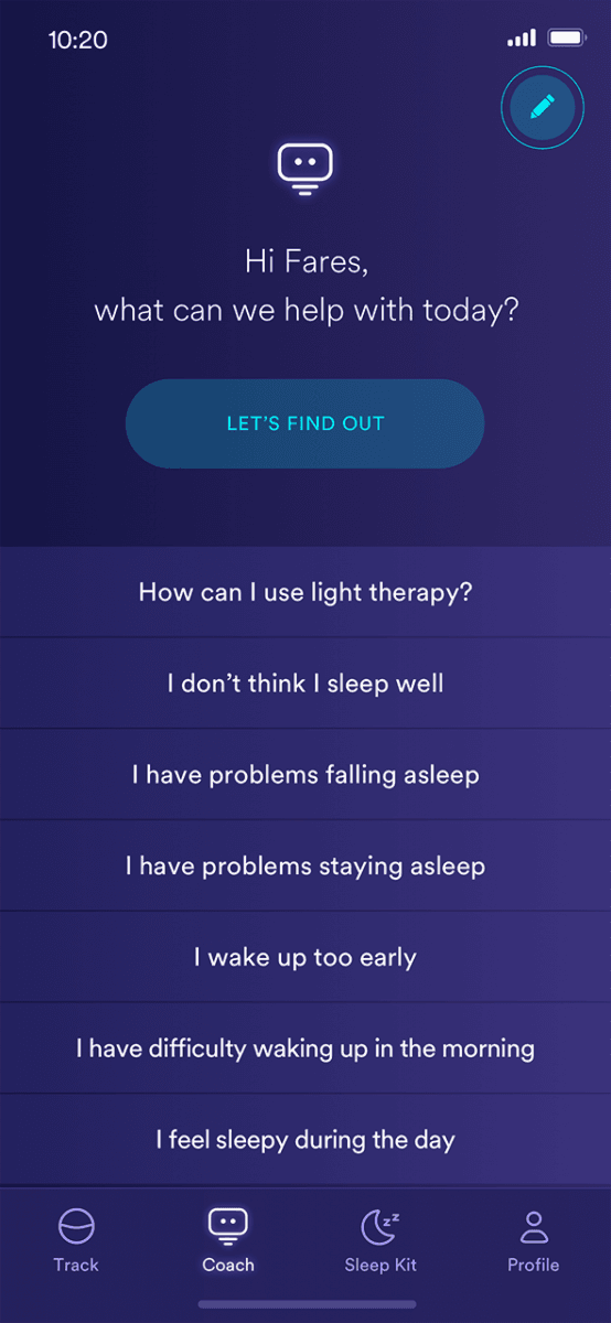 Monitorování spánku Circadia