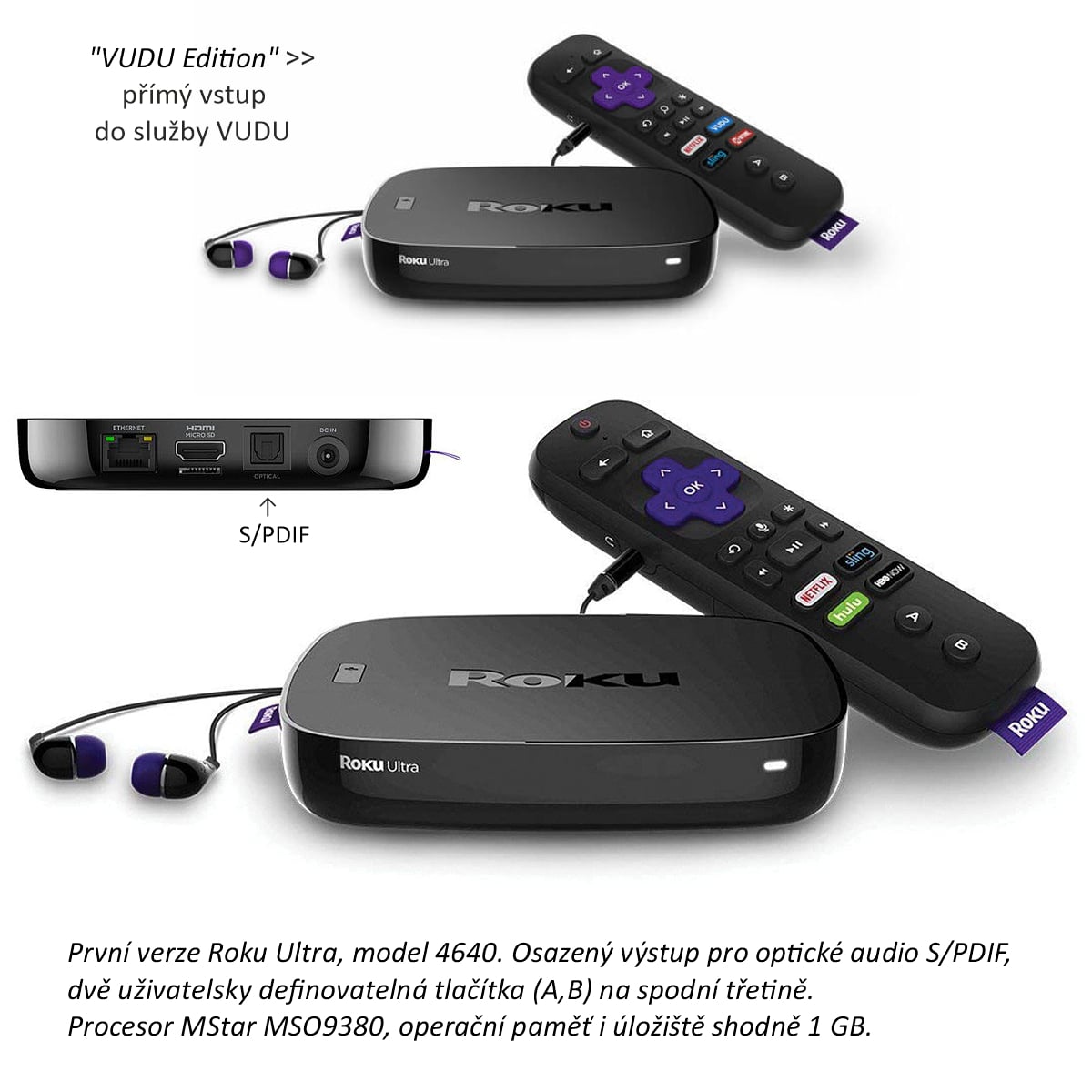 Přehled verzí Roku Ultra