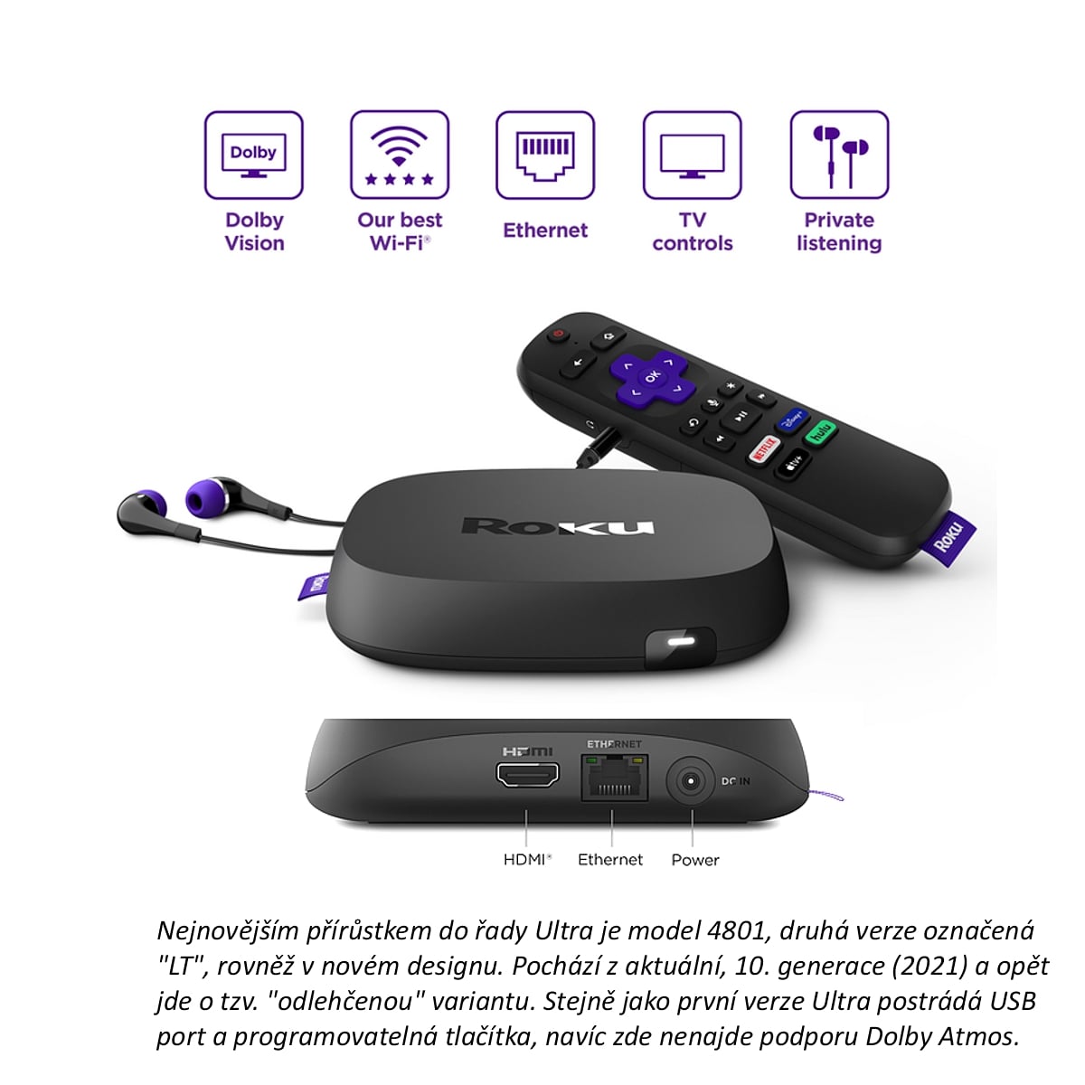 Přehled verzí Roku Ultra