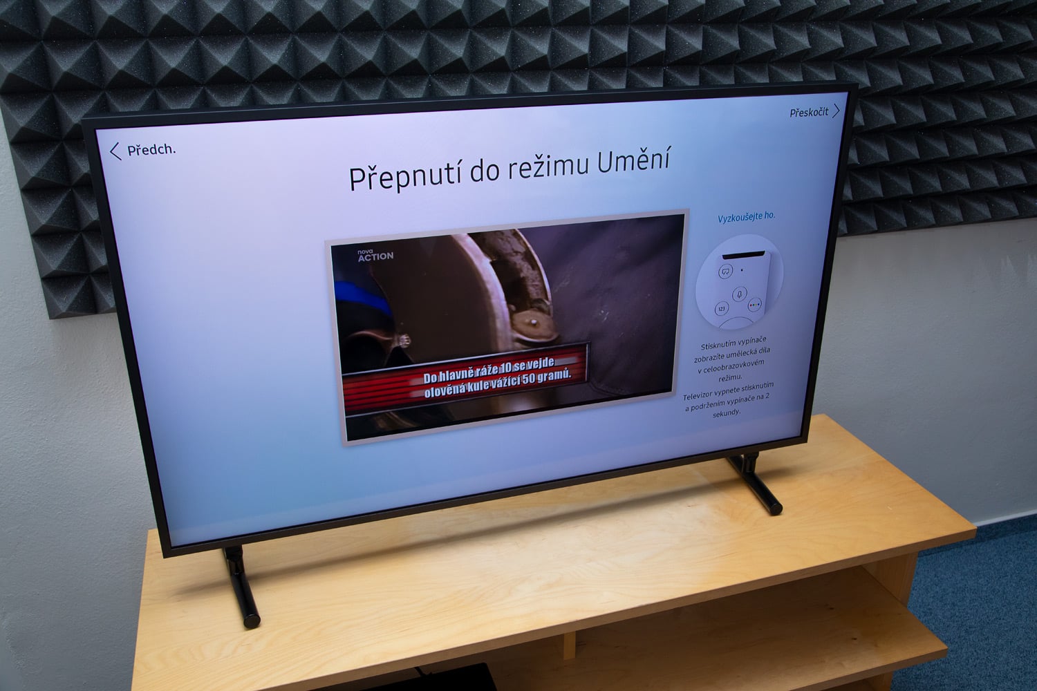 Samsung QE43LS03 - první zapnutí a instalace