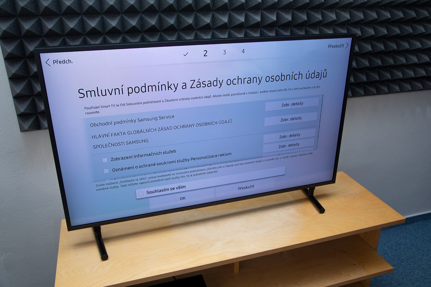 Samsung QE43LS03 - první zapnutí a instalace