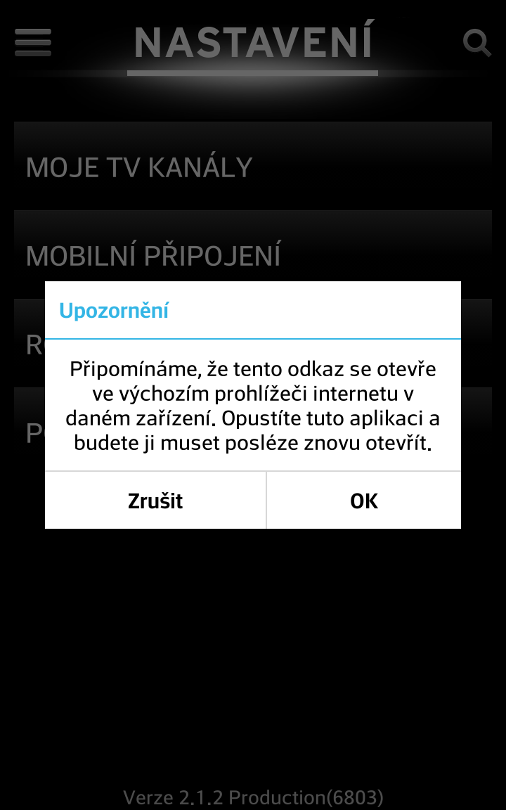 UPC Horizon Go - Nastavení
