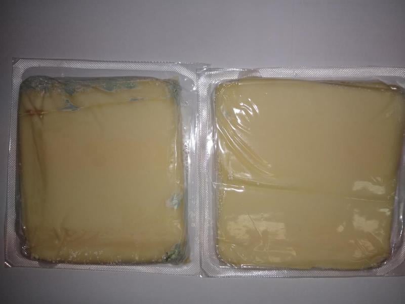 Nebezpečné potraviny - ViDu s.r.o., Potraviny BALA VD, Děčín-Letná, Eidam 30% plátky, Polotvrdý polotučný zrající sýr plátky. Na povrchu výrobku se vyskytovala plíseň šedozelené barvy. Potravina zapáchala po kažení. Při kontrole nebyly zjištěny nevyhovující teploty skladování tohoto výrobku. Potravina neměla prošlé datum minimální trvanlivosti.