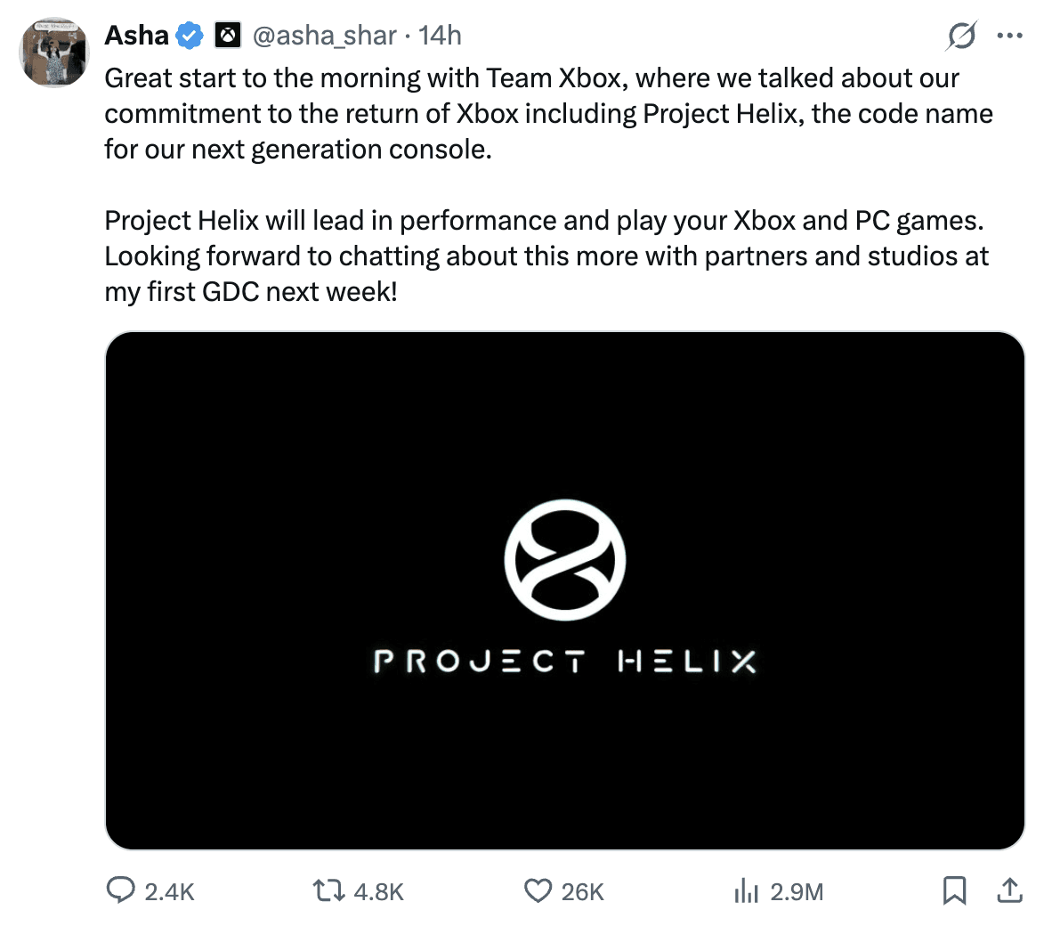 Příspěvek Asha Sharma