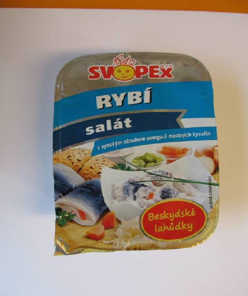 Výrobna Svopex food cz, Paskov: Rybí salát - výrobek obsahoval méně marinovaných sleďových filetů, než bylo uvedeno na obale