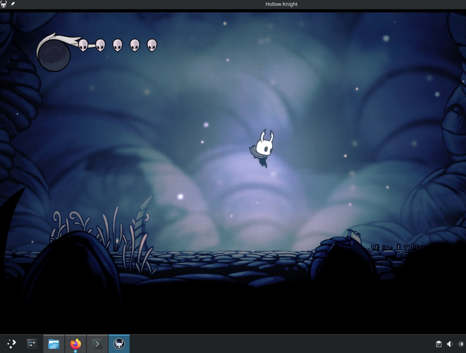 Hollow Knight na M1 Pro MacBook Pro s Gentoo