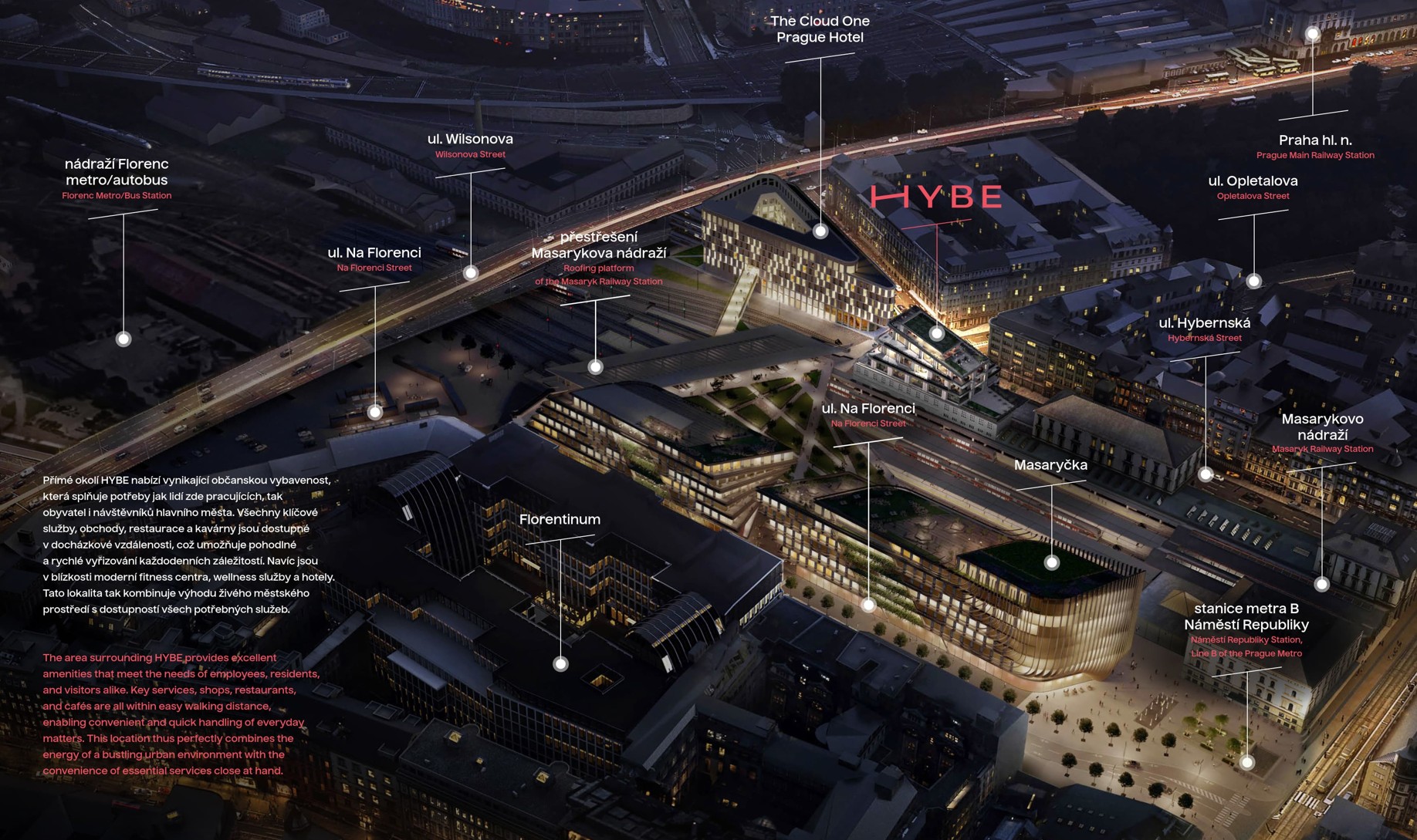 Okolí Masarykova nádraží a Florence s projekty Penta Real Estate