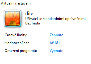 <p>Kontrola, zda je nastavení aktivní a správné</p>