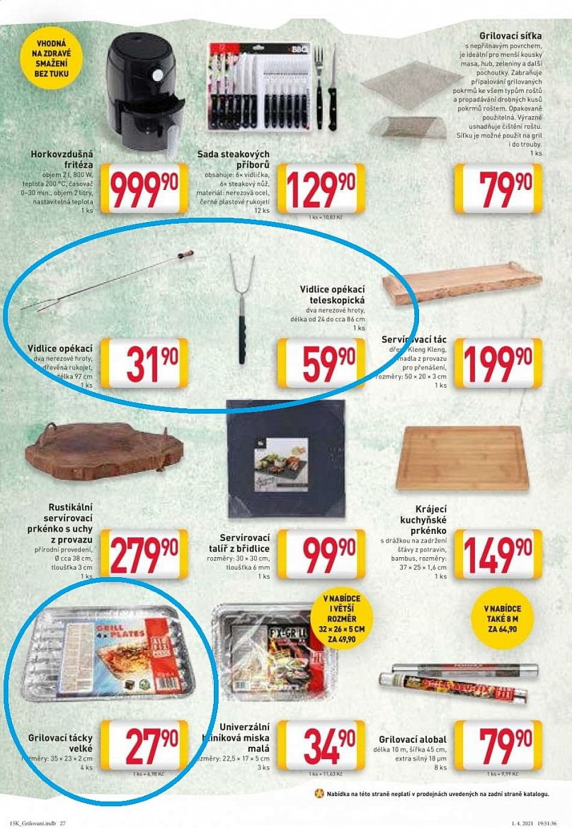 Letáky Billa grilovací sezóna 2021 a 2021