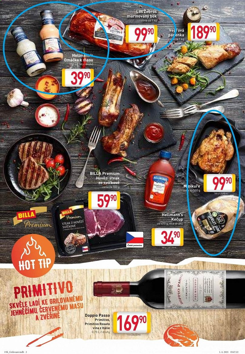 Letáky Billa grilovací sezóna 2021 a 2021