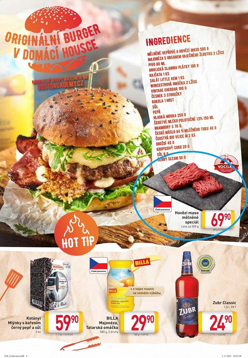 Letáky Billa grilovací sezóna 2021 a 2021