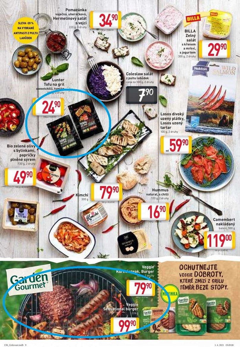 Letáky Billa grilovací sezóna 2021 a 2021