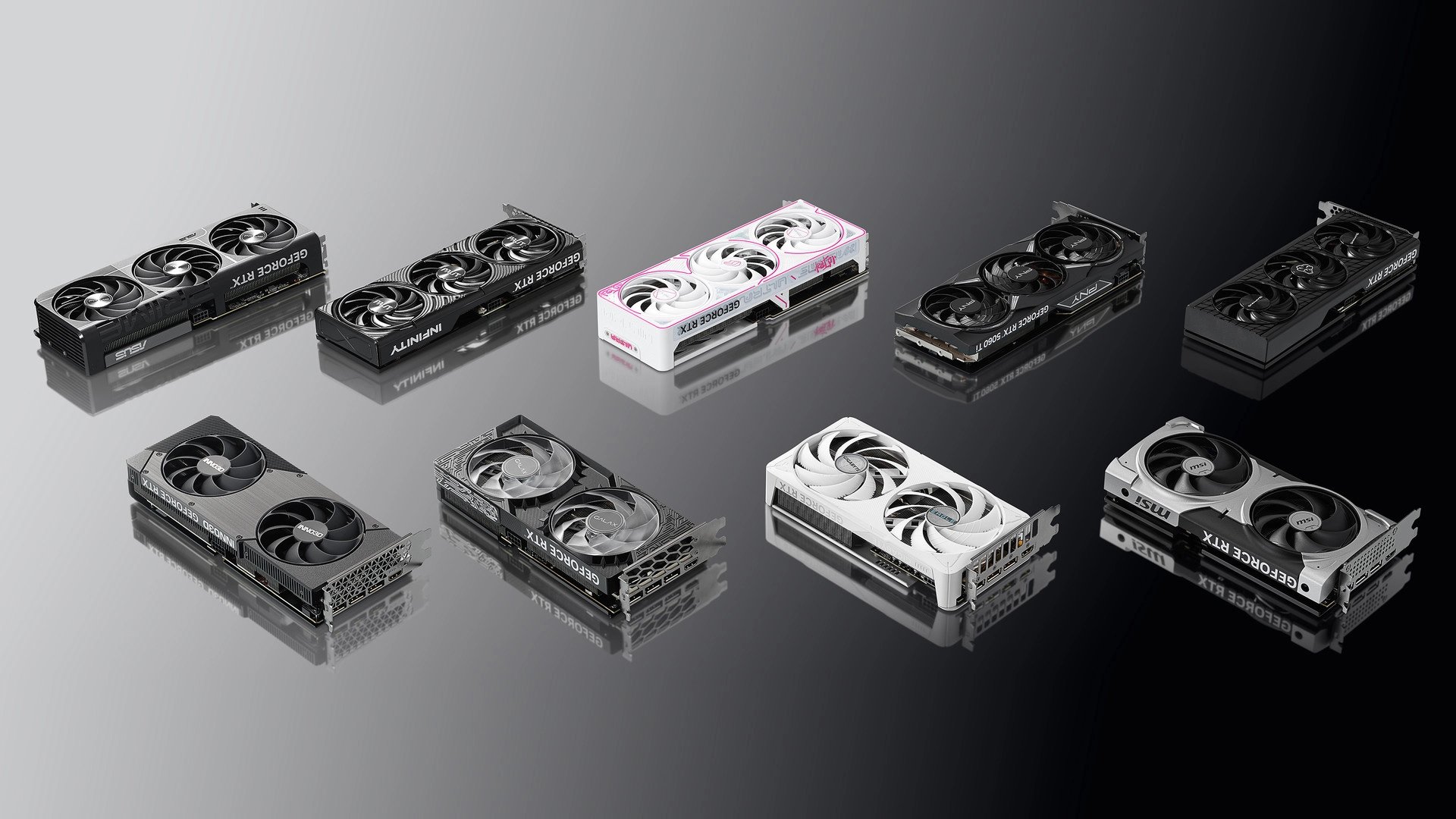 Grafiky GeForce RTX 5060 Ti od různých partnerů