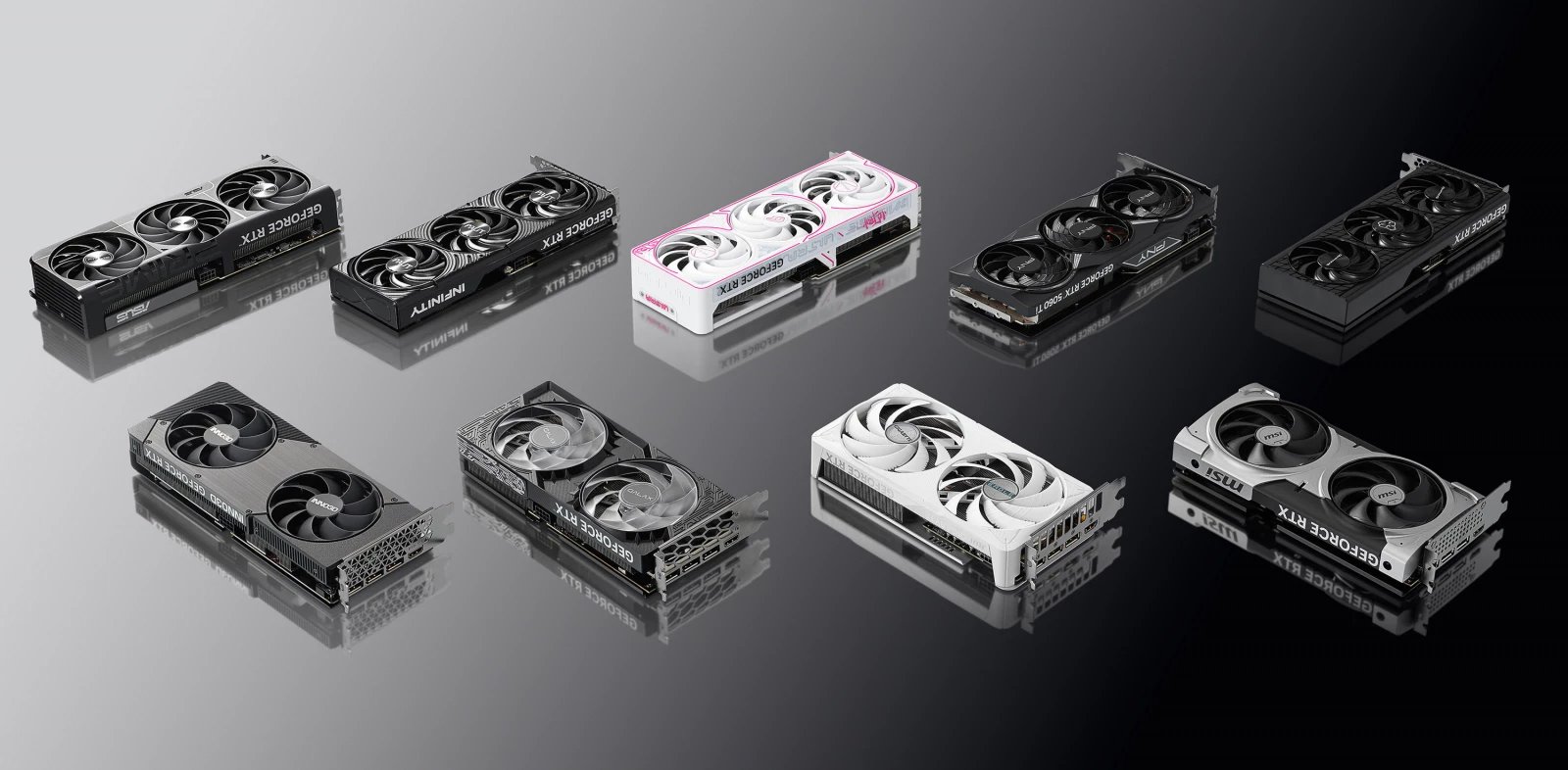 Grafiky GeForce RTX 5060 Ti od různých partnerů