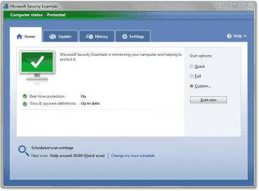 <p>Microsoft Security Essentials - antivirový program zdarma</p>